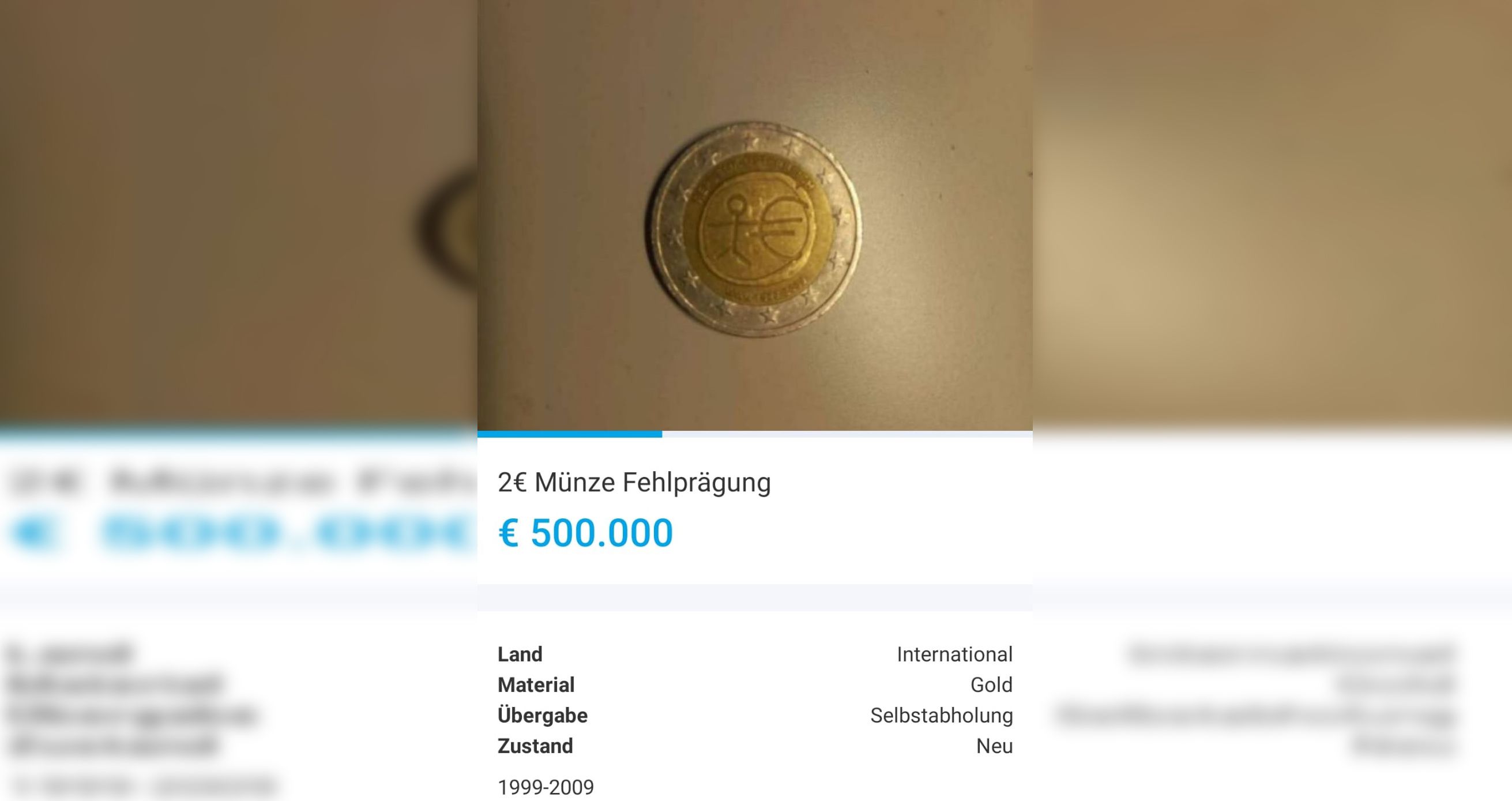 Diese Münze soll eine gleich 500.000 Euro wert sein