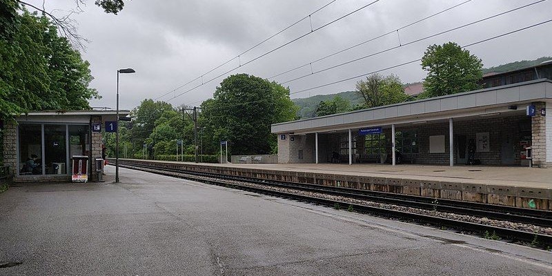 Der Bahnhof Purkersdorf-Zentrum.