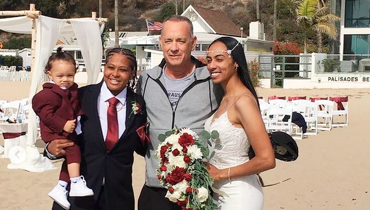 Tom Hanks und das Brautpaar