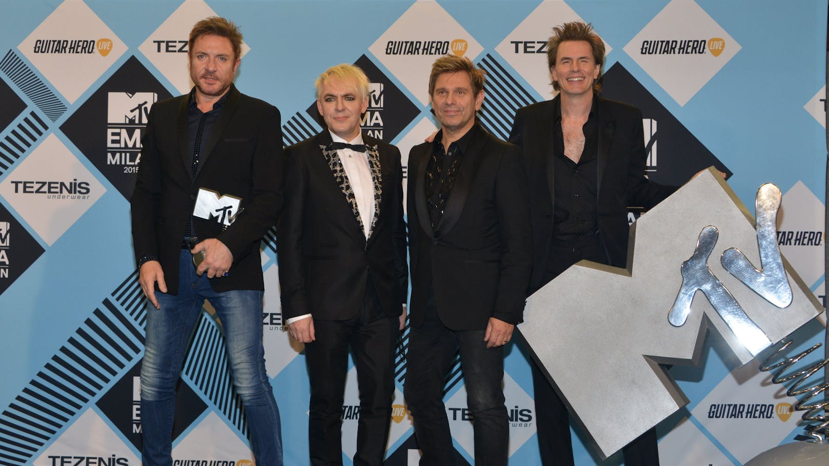 Simon le Bon, Nick Rhodes, Roger Taylor und John Taylor bei den&nbsp;MTV Europe Music Award's 2015