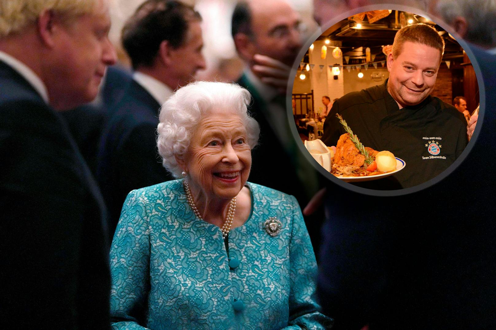 Queen Elizabeth II. bekommt von Stefan Pappert auch mal Schweinekotelett oder gefüllte Paprika serviert.