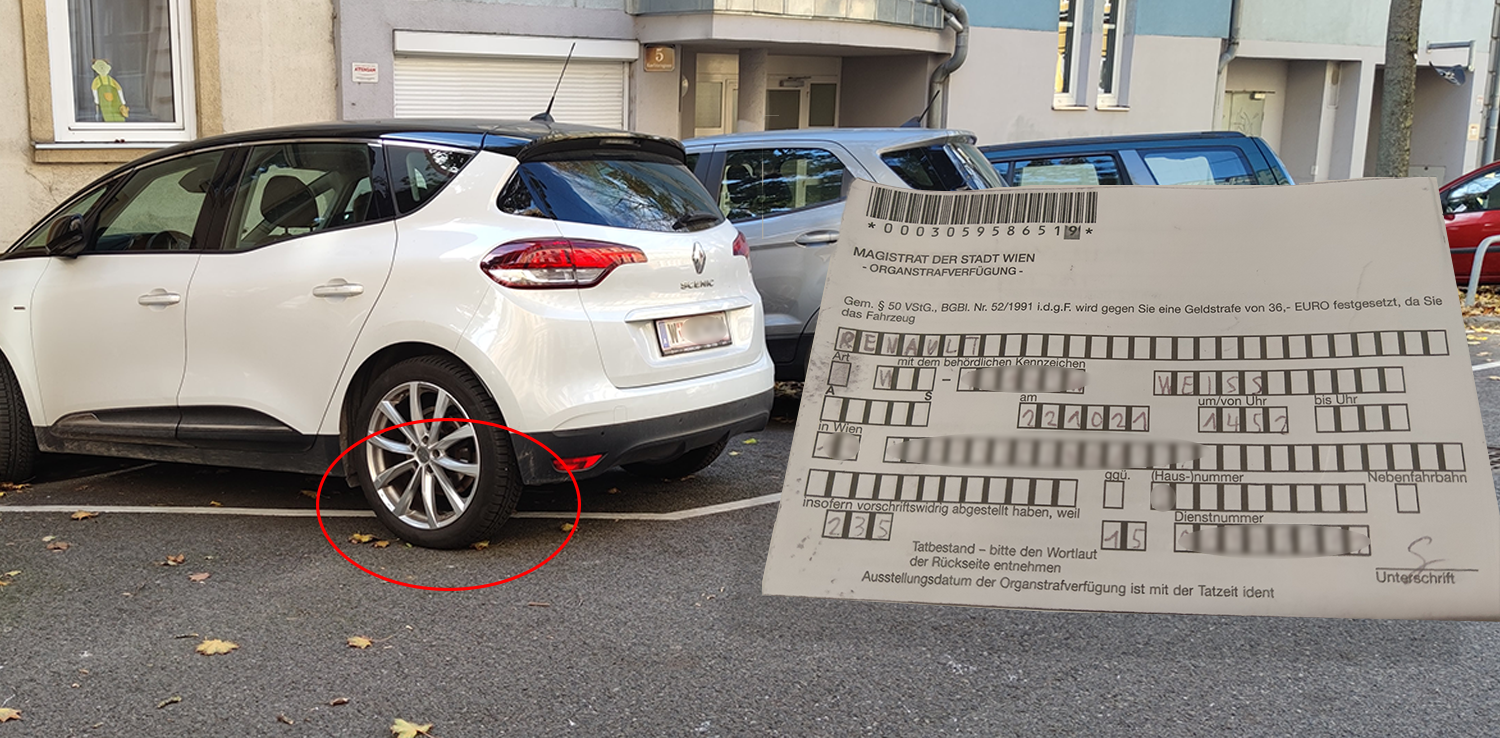 Ein Wiener findet, der Parksheriff hätte hier ein Auge zudrücken können.