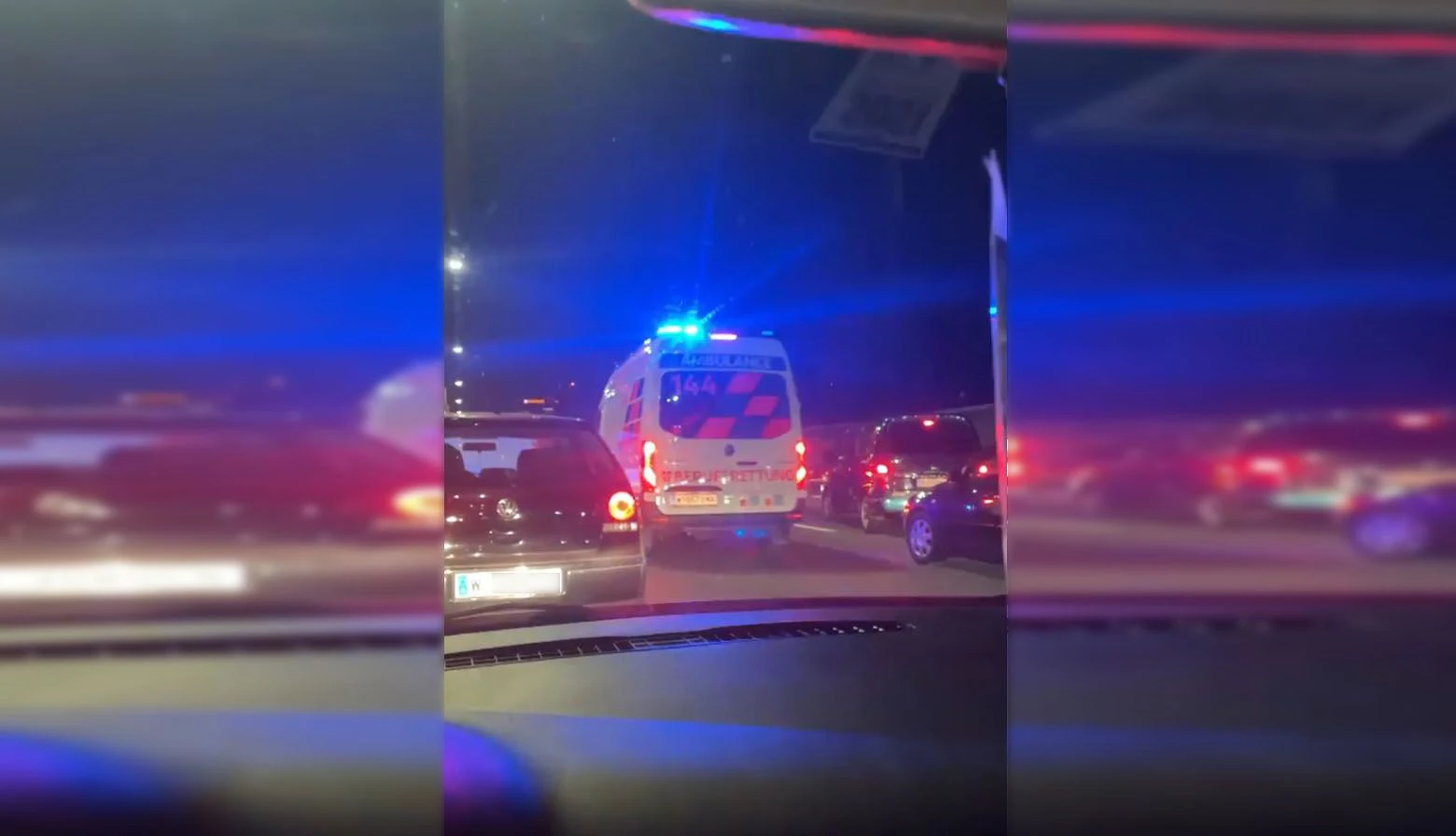 Stau auf der A23 in Richtung Graz