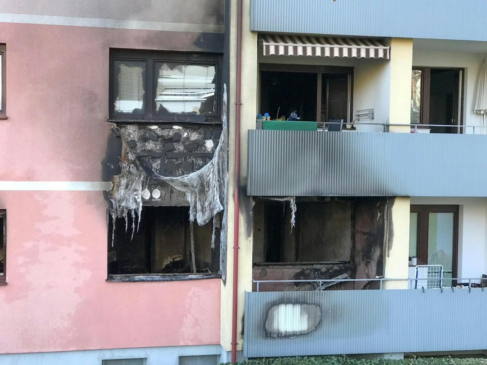 Die Brandwohnung in Traisen