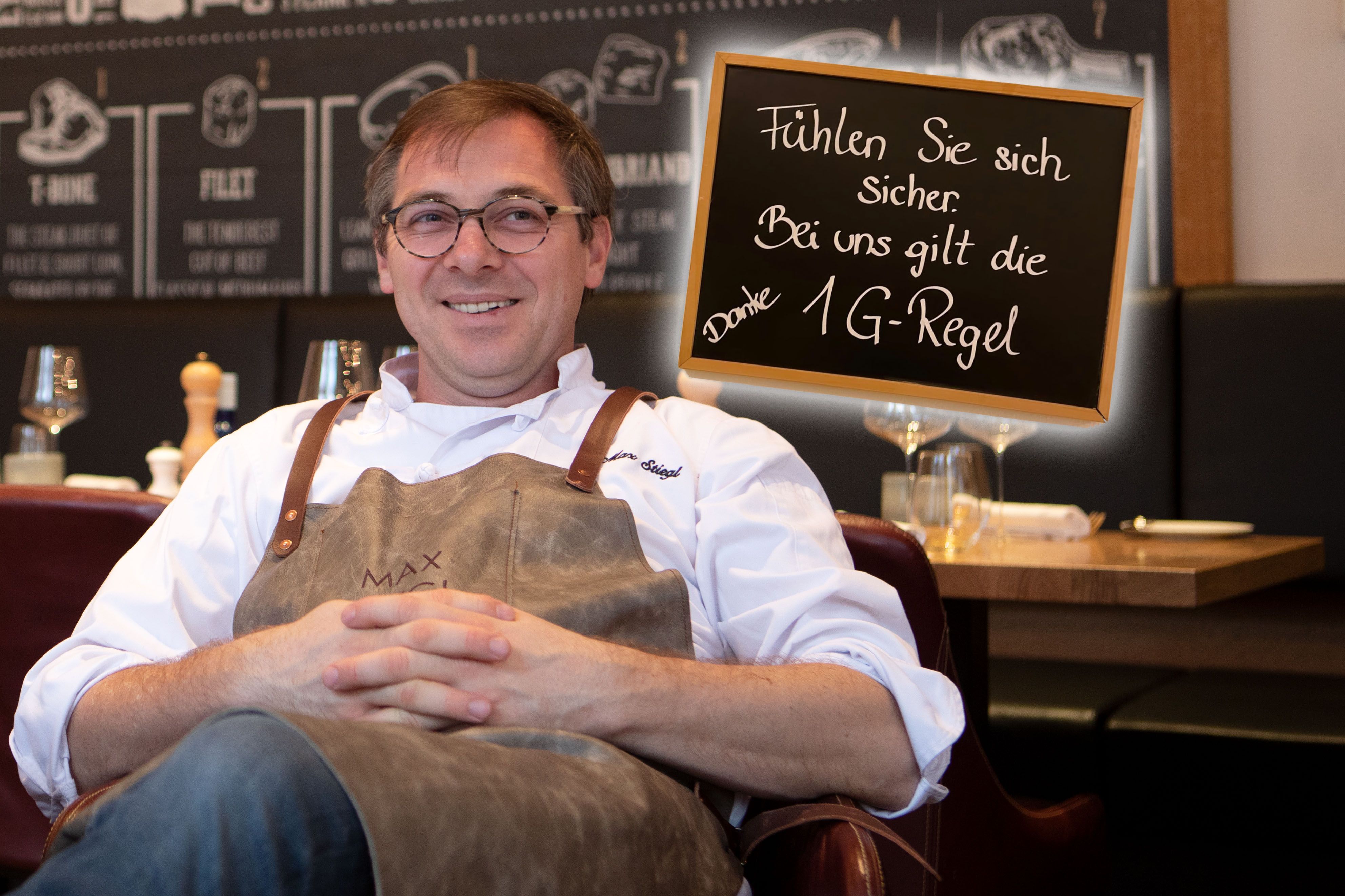 Im Lokal von Max Stiegl gilt die 1G-Regel.