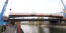 Spektakuläre Bilder zeigen neue Brücke über Donaukanal