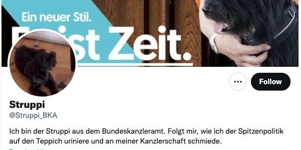 Der "Account" von Edtstadlers Hund