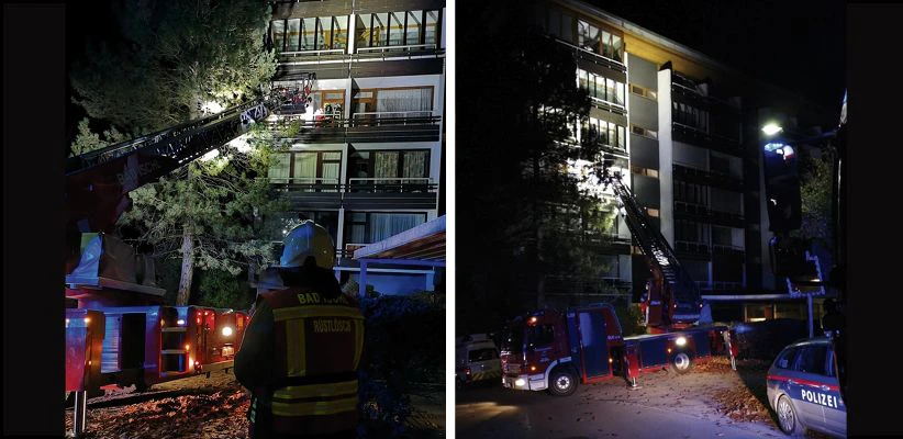 Feuerwehrmänner konnten die Frau aus der Truhe befreien.