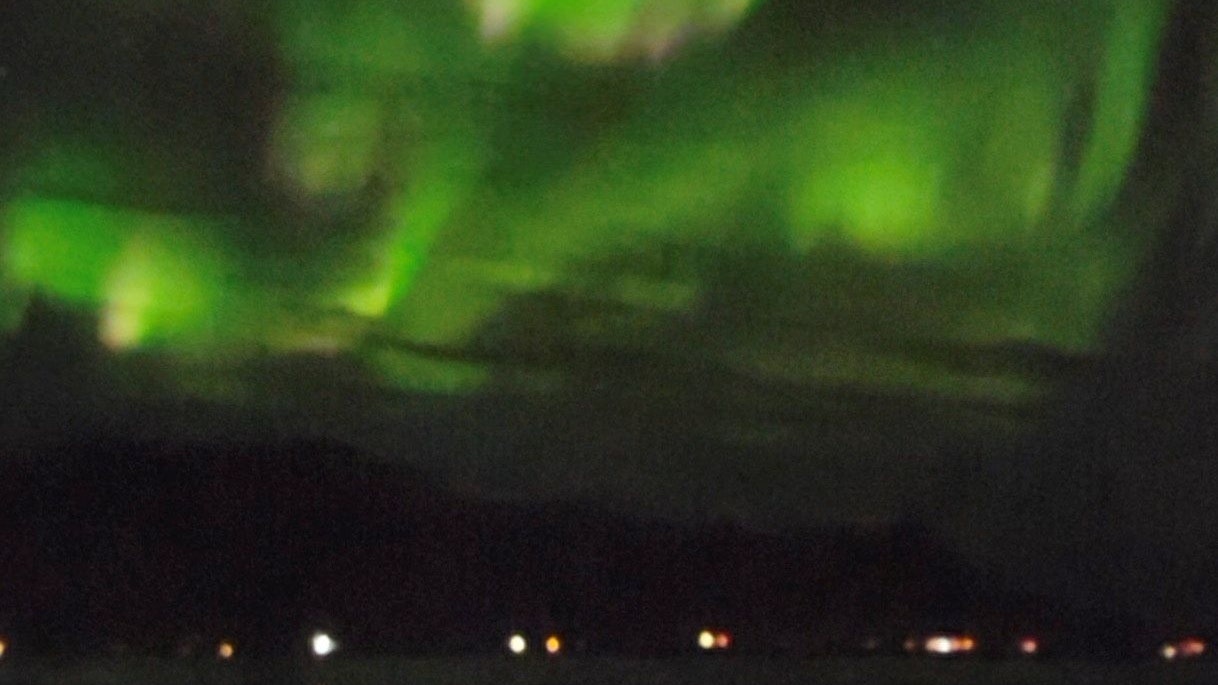 Northern lights are seen in Reykjavik, Iceland, October 31, 2021, in this still image obtained from a social media video. TWITTER/@MR_LonelyTable/via REUTERS     THIS IMAGE HAS BEEN SUPPLIED BY A THIRD PARTY. MANDATORY CREDIT. NO RESALES. NO ARCHIVES.