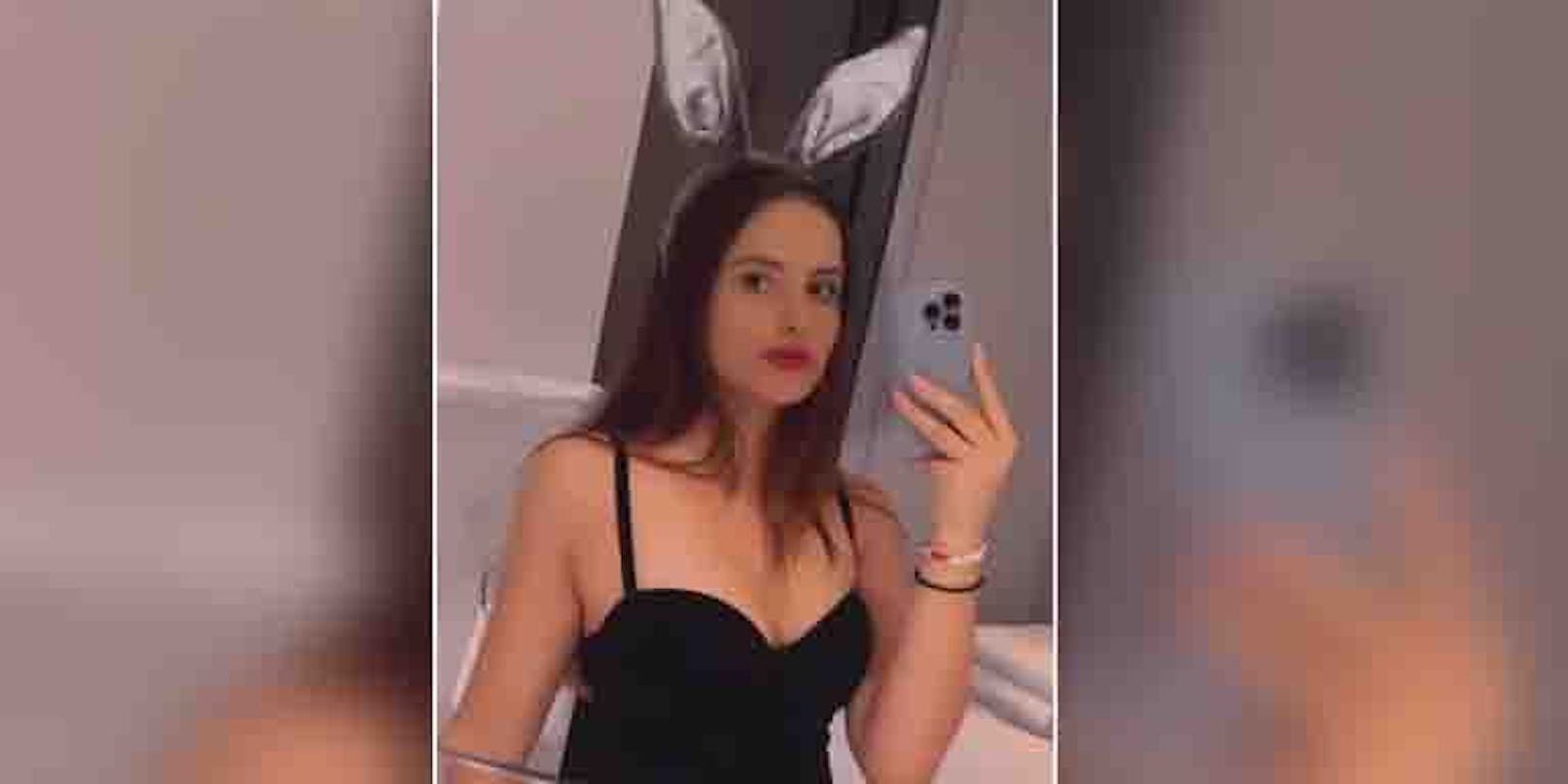 Davina Geiss (18) als sexy Bunny.