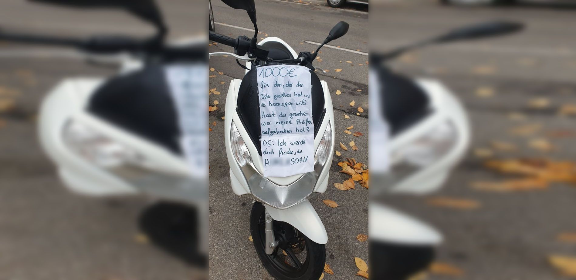 Der Reifenstecher muss sich nun auf etwas gefasst machen...