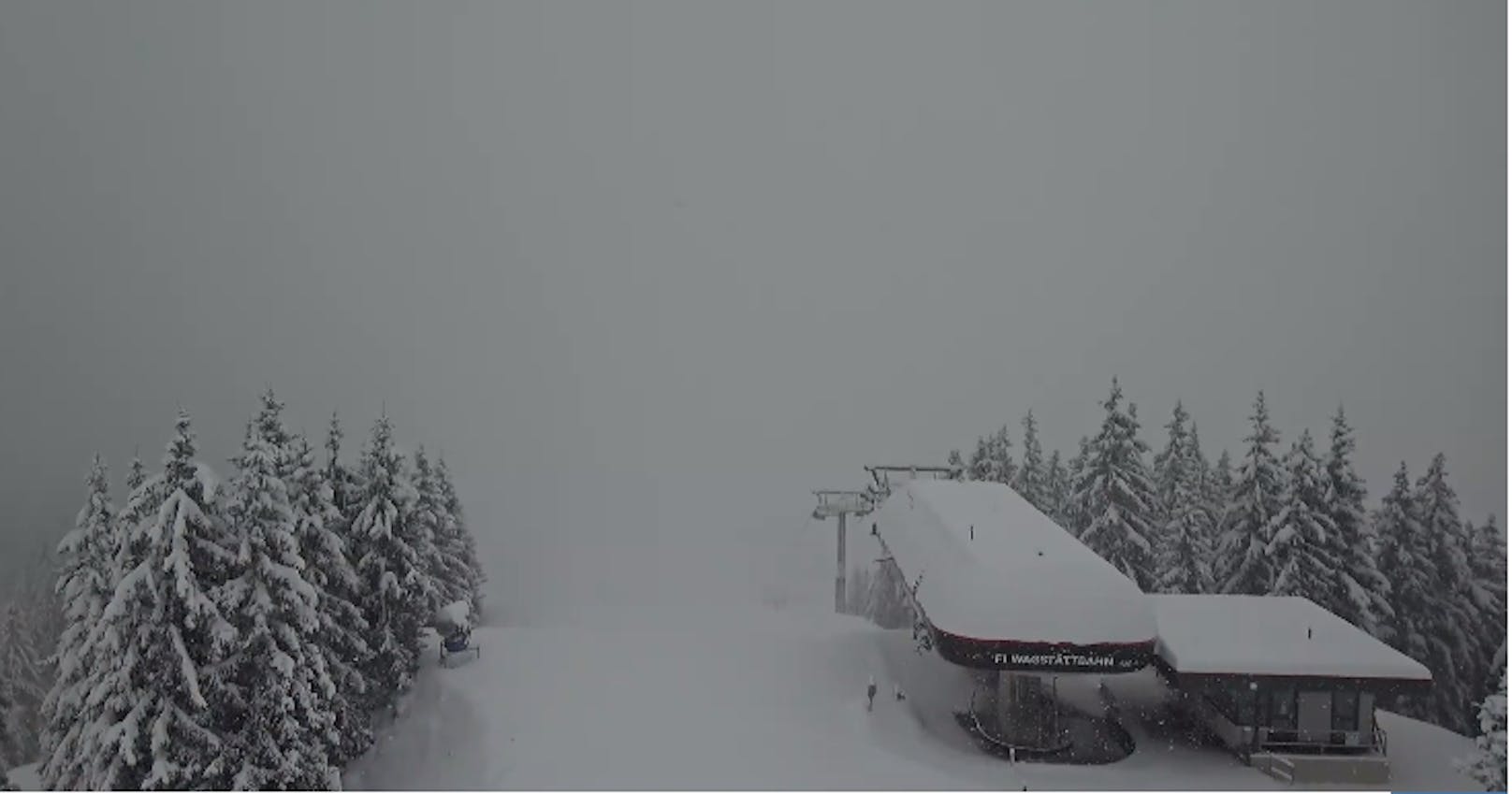 In Tirol fiel am Donnerstag Neuschnee: Hier ein Foto aus Kitzbühel...