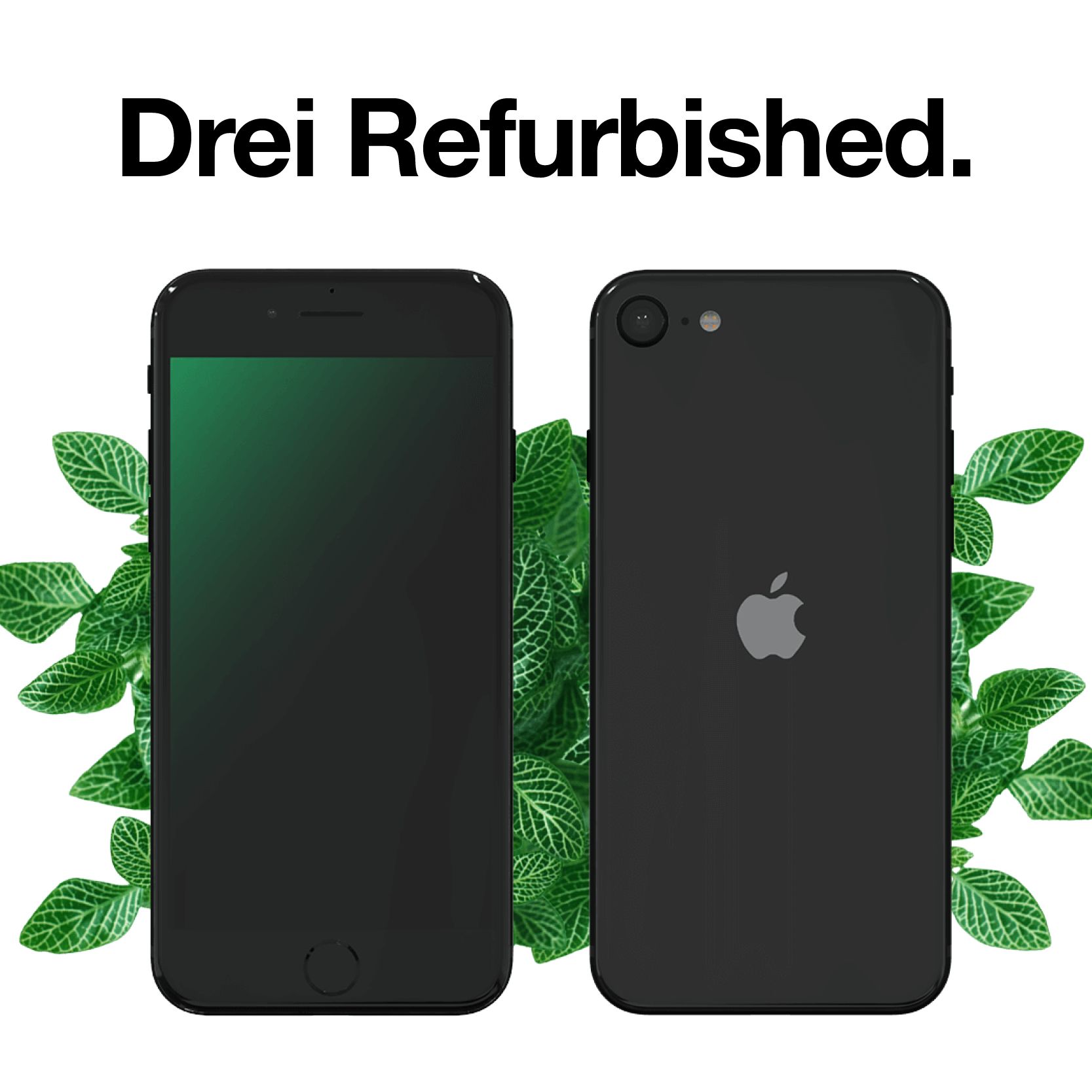 Mit Drei Refurbished Smartphones nachhaltig sparen.