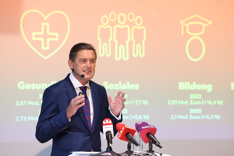 Wiens Finanzstadtrat Peter Hanke (SPÖ) präsentierte am Donnerstag das Wiener Doppelbudget 2022/2023.