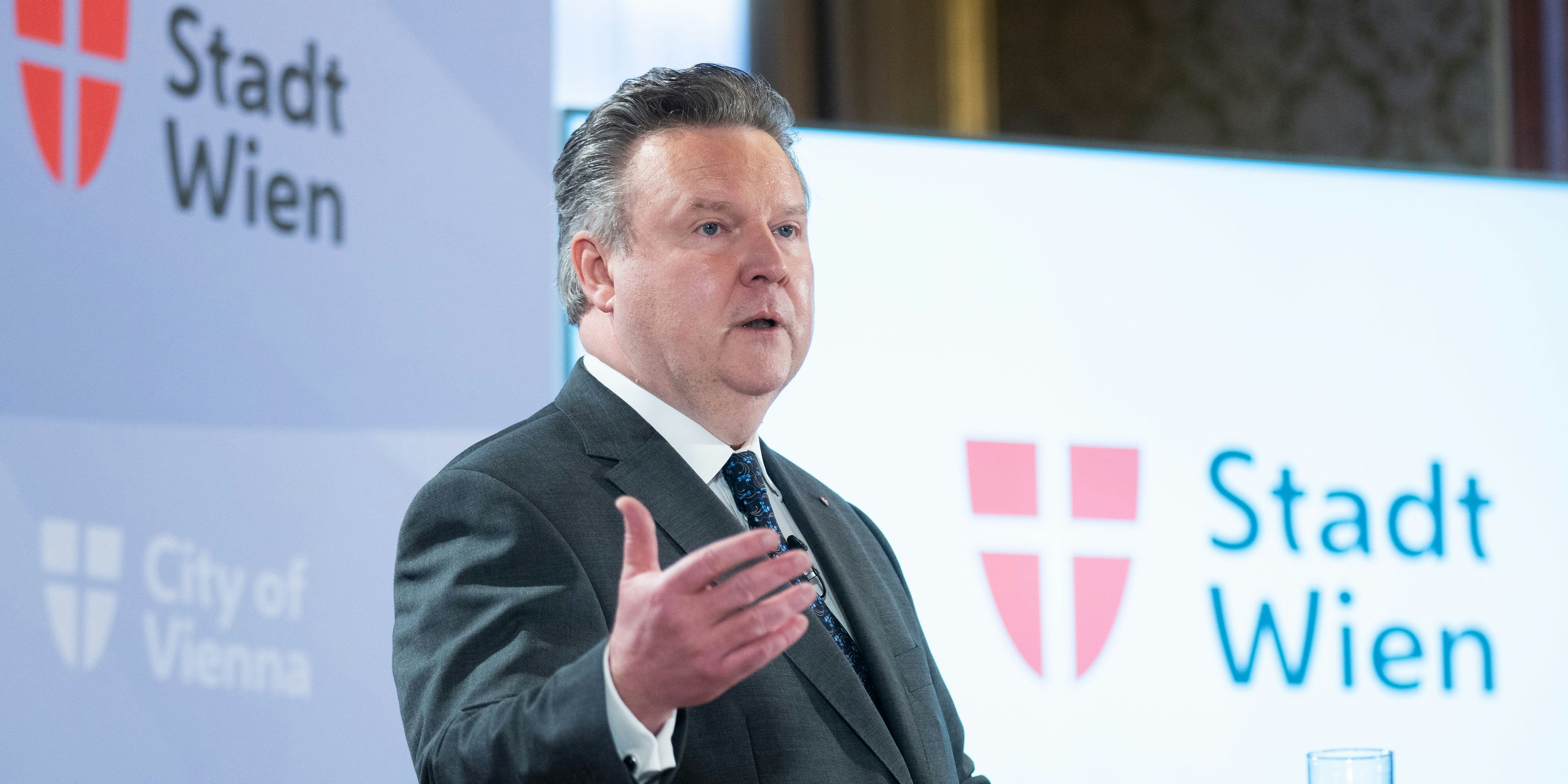 Wiens Bürgermeister Ludwig bei der Pressekonferenz am Donnerstag in Wien.