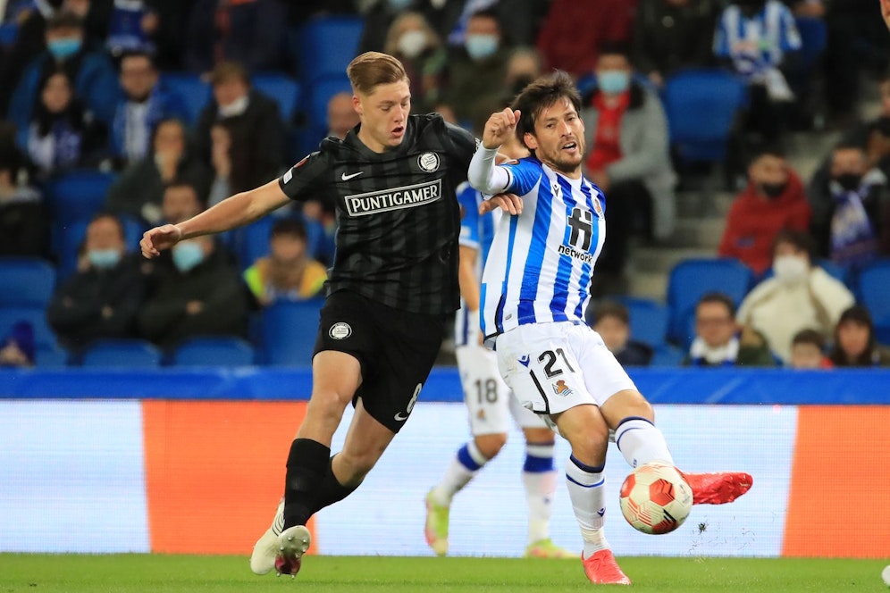 Sturm Graz im Duell mit Real Sociedad. 