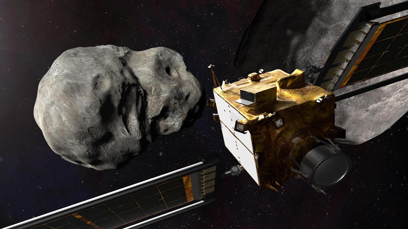 Das Ziel der Mission ist der Asteroidenmond Dimorphos.