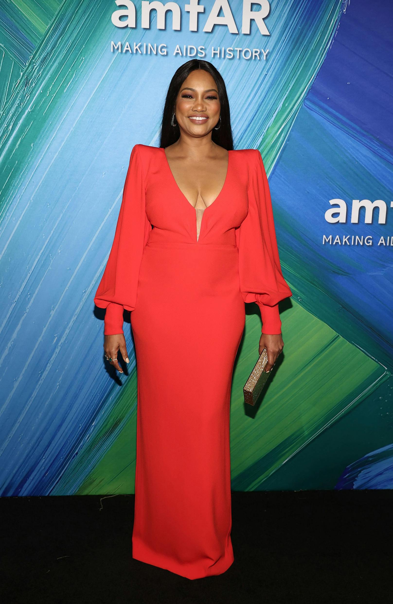 Real Housewive, Garcelle Beauvais kam in einer roten Robe. 