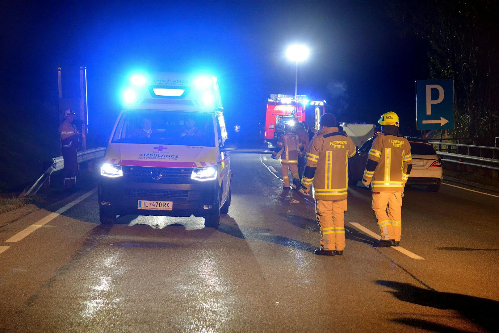 Tödlicher Verkehrsunfall in Reutte am 5. November 2021.