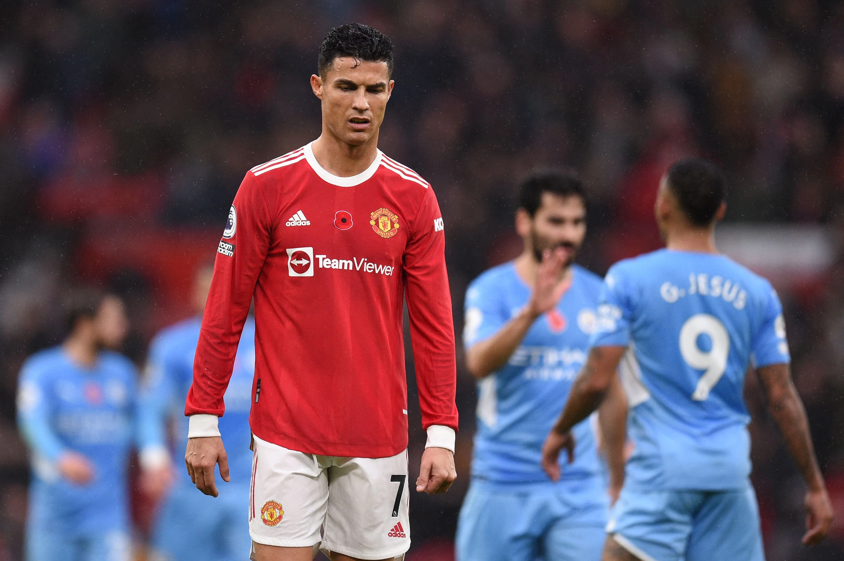 Cristiano R onaldo und Co. verlieren das Manchester-Stadtderby. 