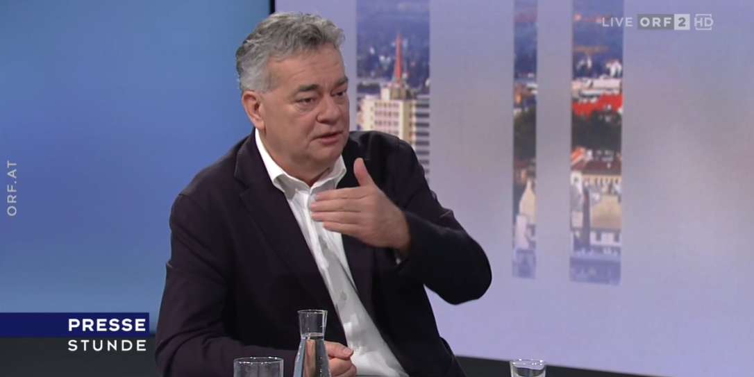 Vizekanzler Werner Kogler in der "ORF"-Pressestunde