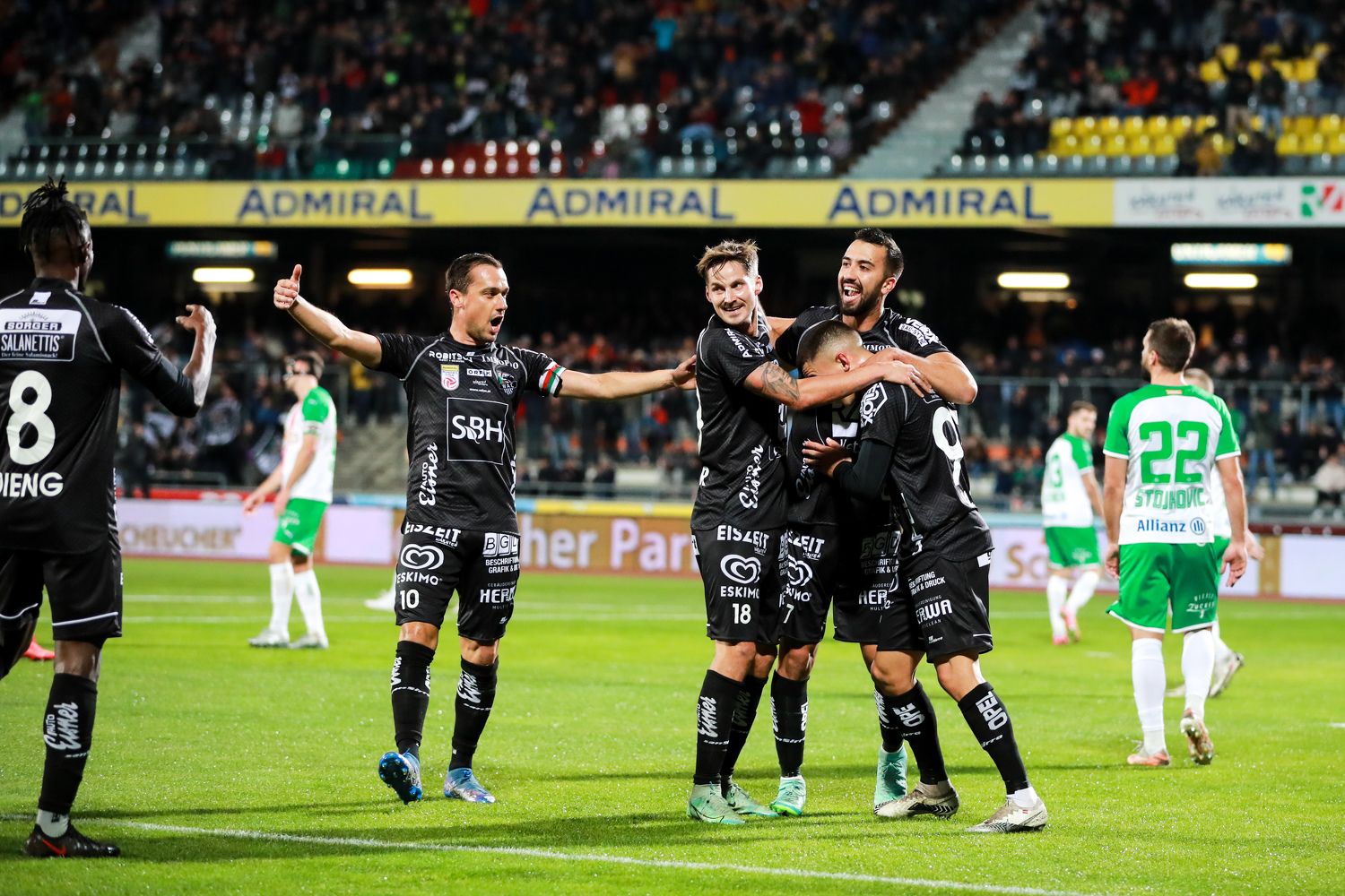 Wolfsberg jubelte gegen Rapid.