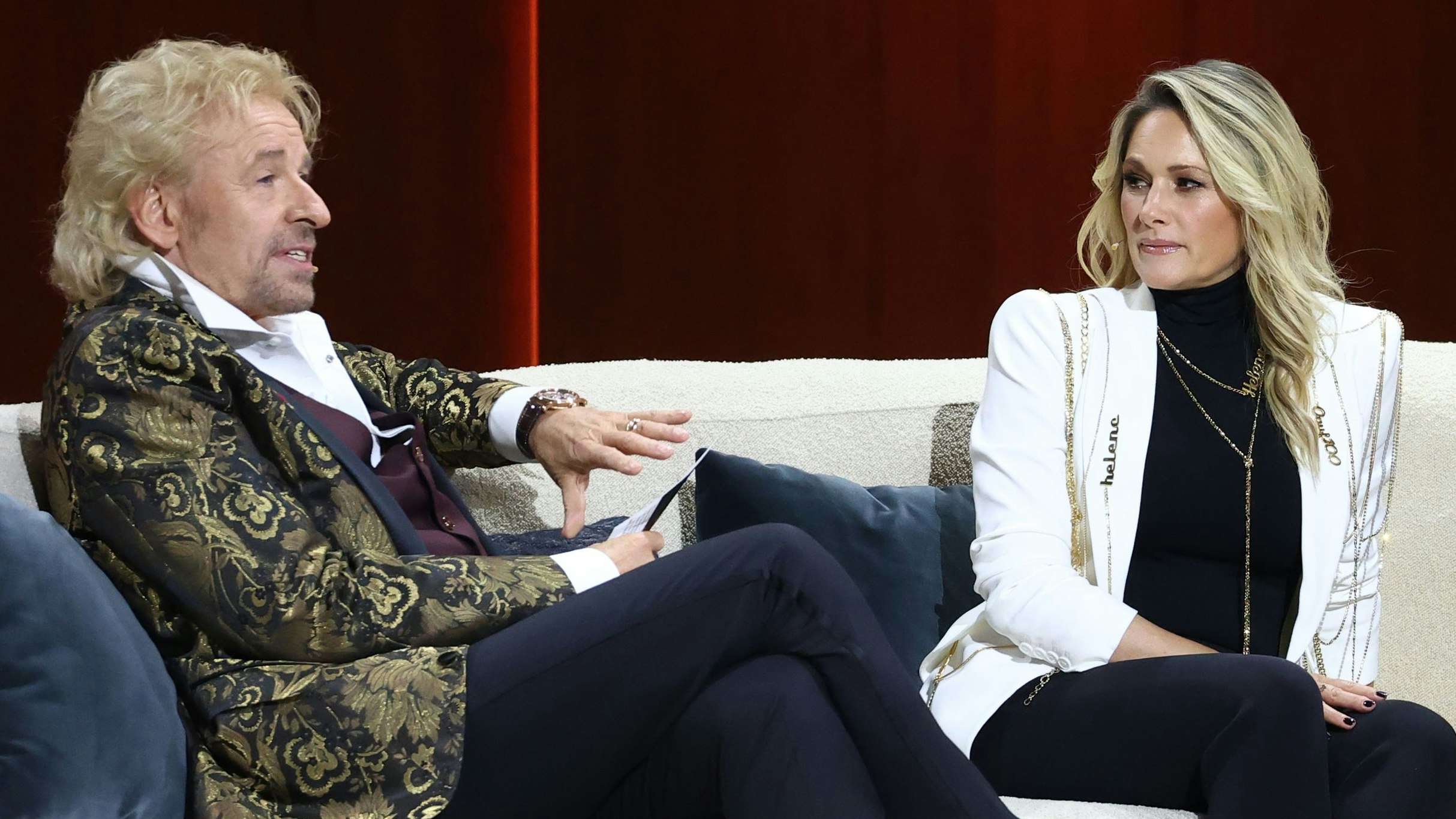 Das Gespräch zwischen Helene Fischer und Thomas Gottschalk kam nicht in die Gänge.