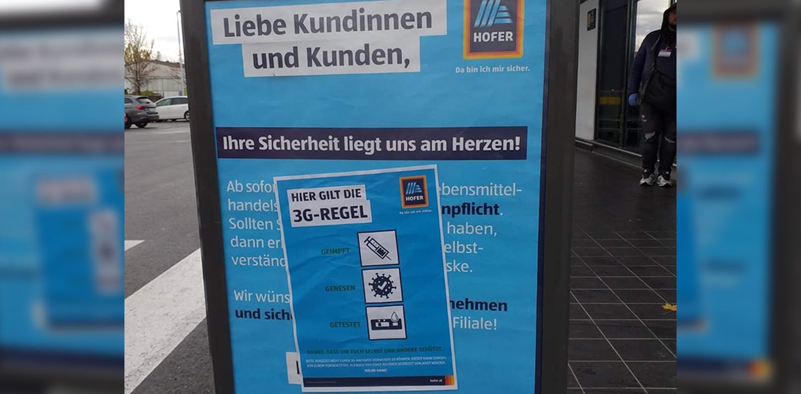 Dieses Schild verärgerte Kunden in Niederösterreich.