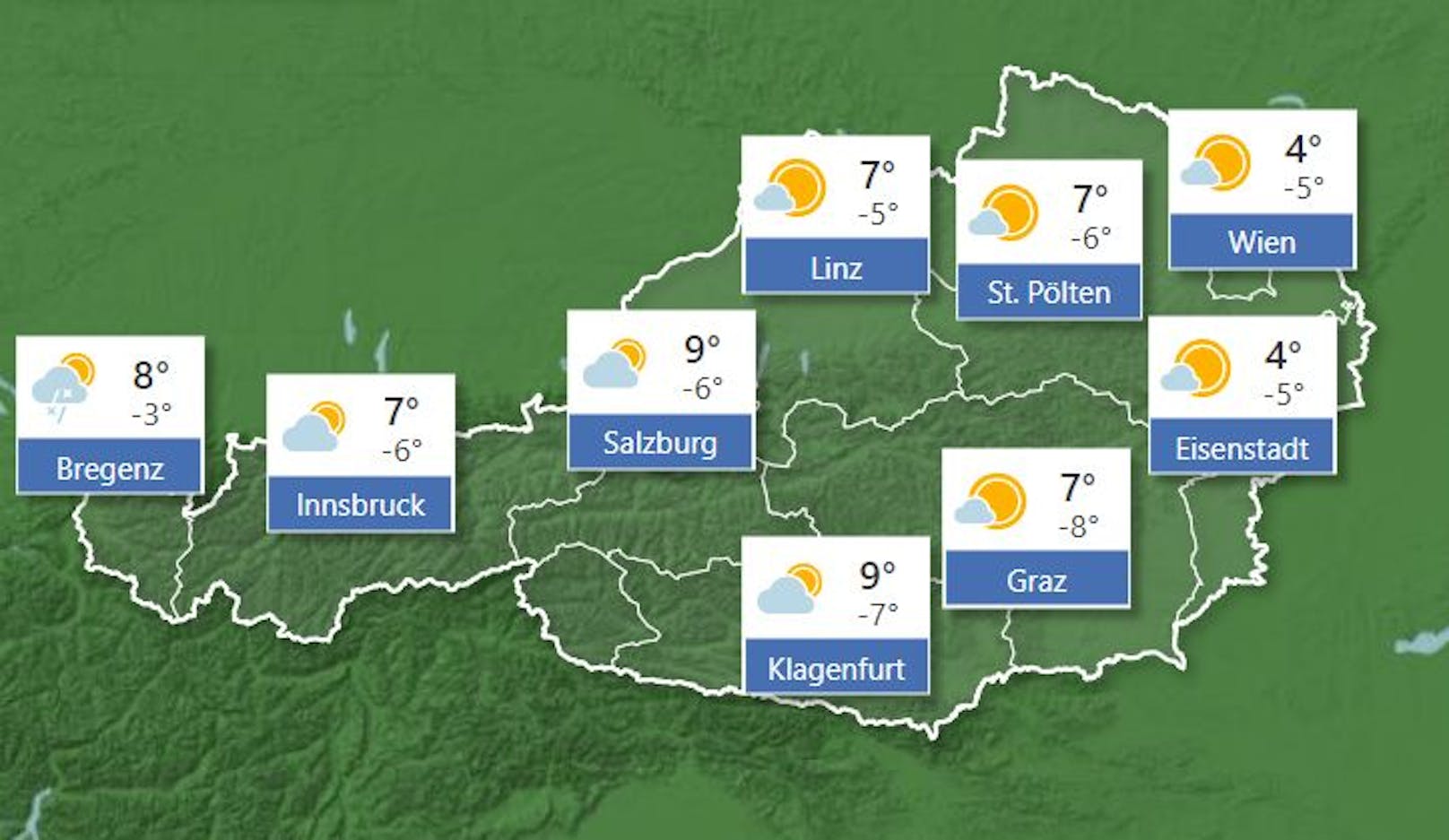 Frostwoche in Österreich: die Prognose für <strong>Donnerstag</strong>, 18. November 2021