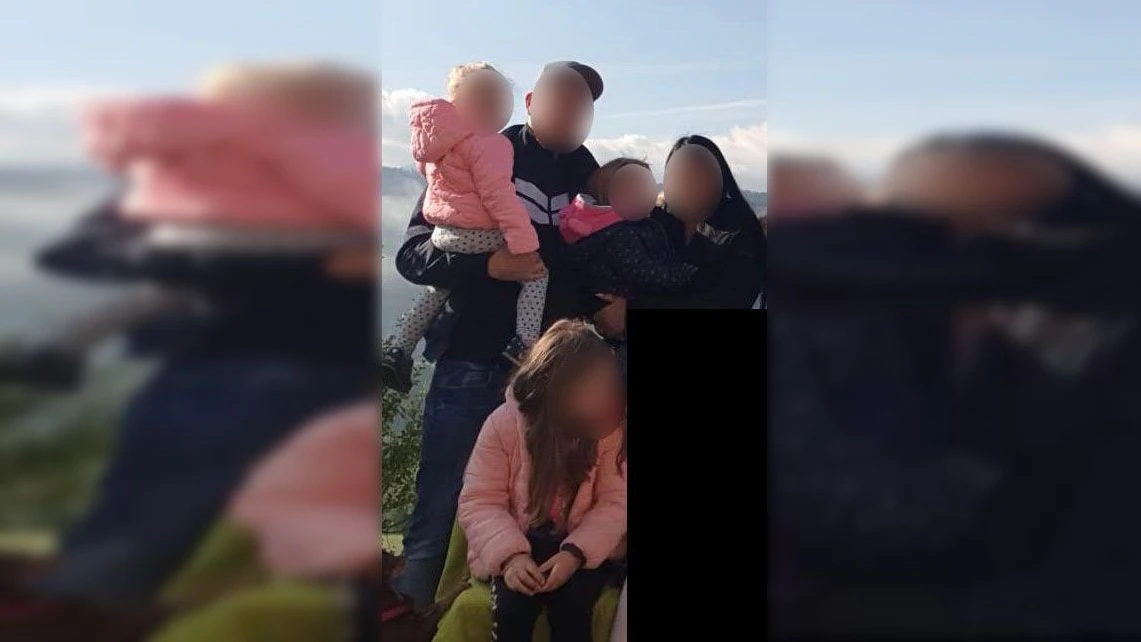 Mario (32) mit seiner Familie. 
