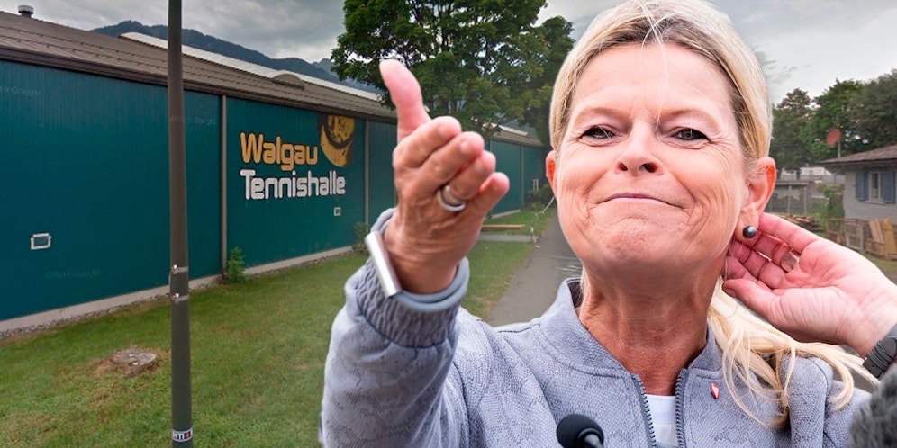 Das Bundesheer übernimmt die Impfstraße in der Walgau-Tennishalle in Nenzing.