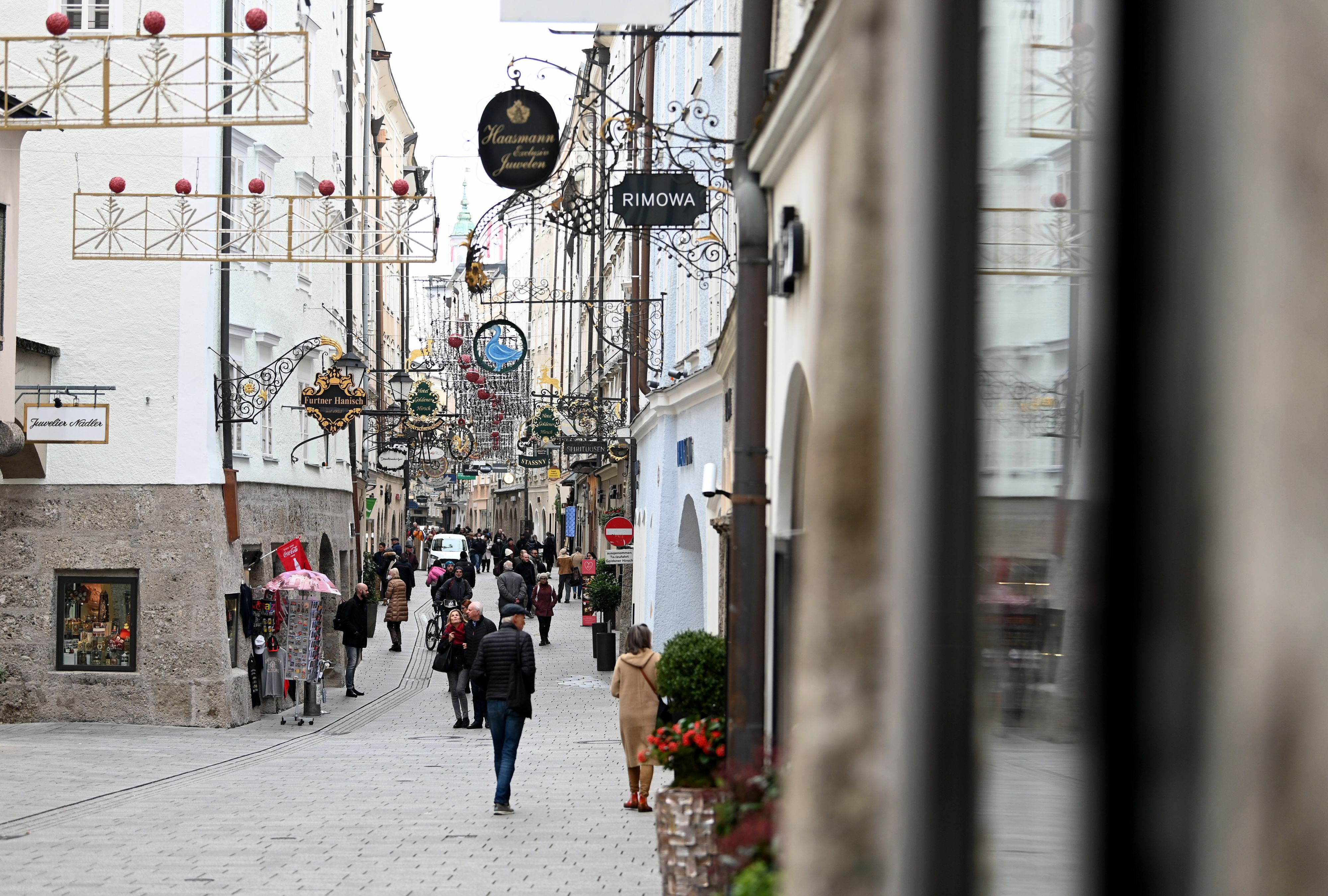 Getreidegasse in der Salzburg Altstadt 