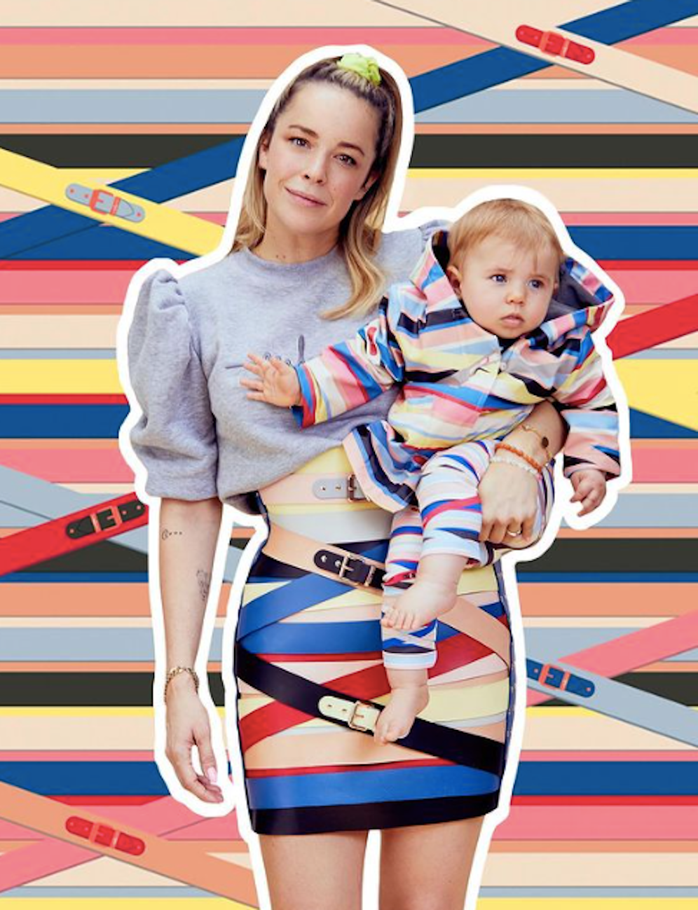 Tochter Lotti modelt für die neue Kinder-Kollektion ihrer Mama. 