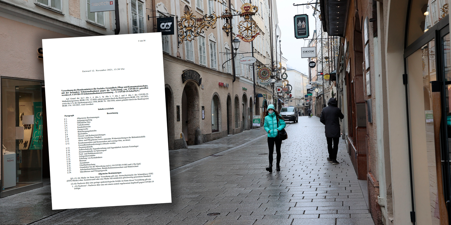 Die neue Lockdown-Verordnung da, in Salzburg und OÖ kommt sie fix.