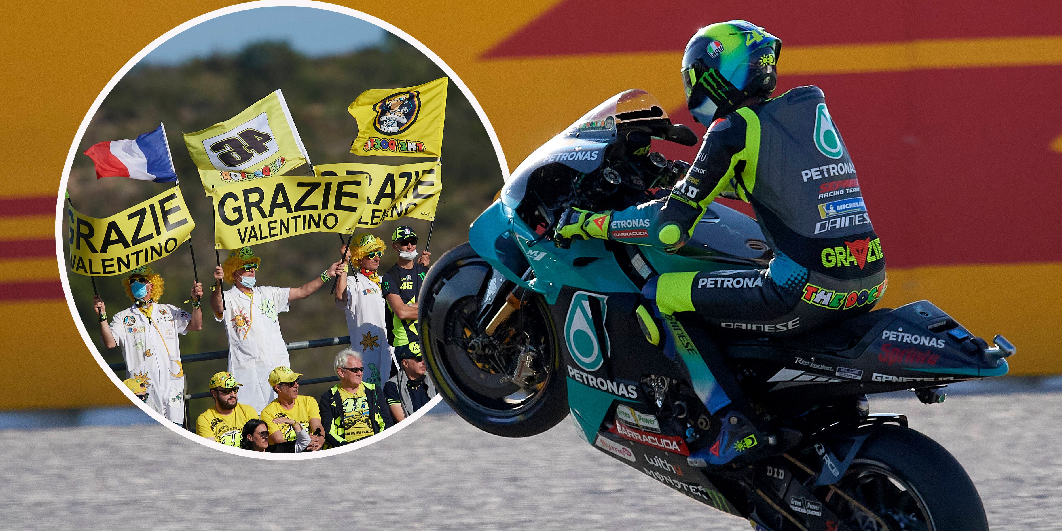 Valentino Rossi bei seinem finalen MotoGP-Rennen in Valencia.