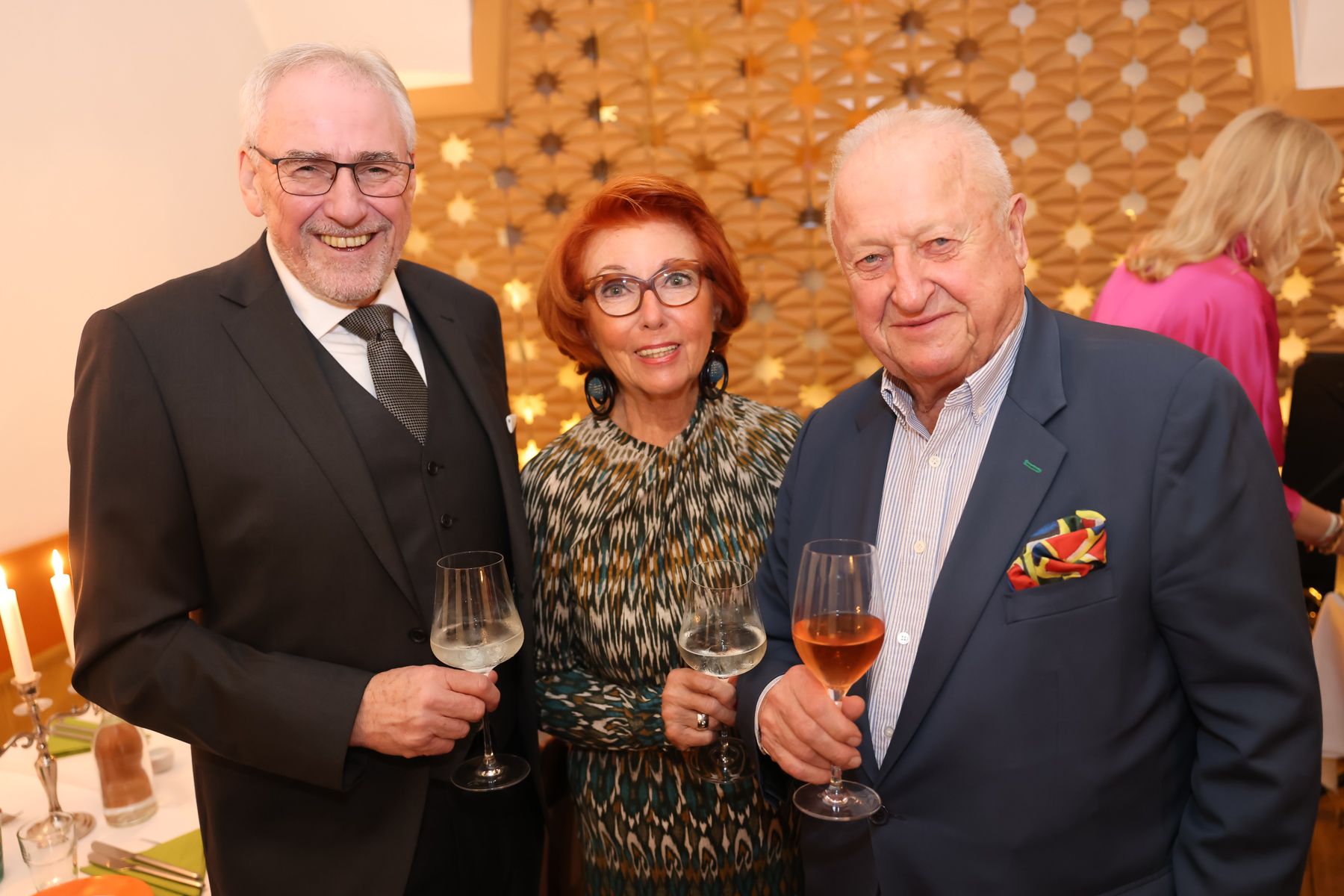 Pius Strobl (ORF) mit Inge & Purzl Klingohr