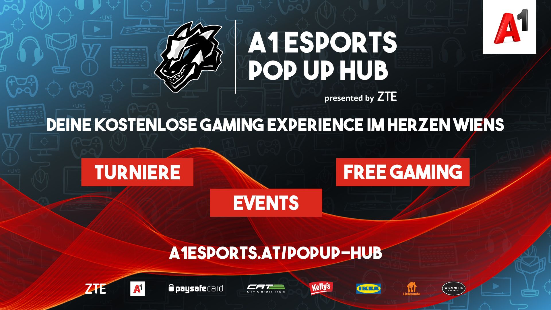 •	Die kostenlose Gaming Experience mit über 300m² im Herzen Wiens von 19.11.-23.12.2021.