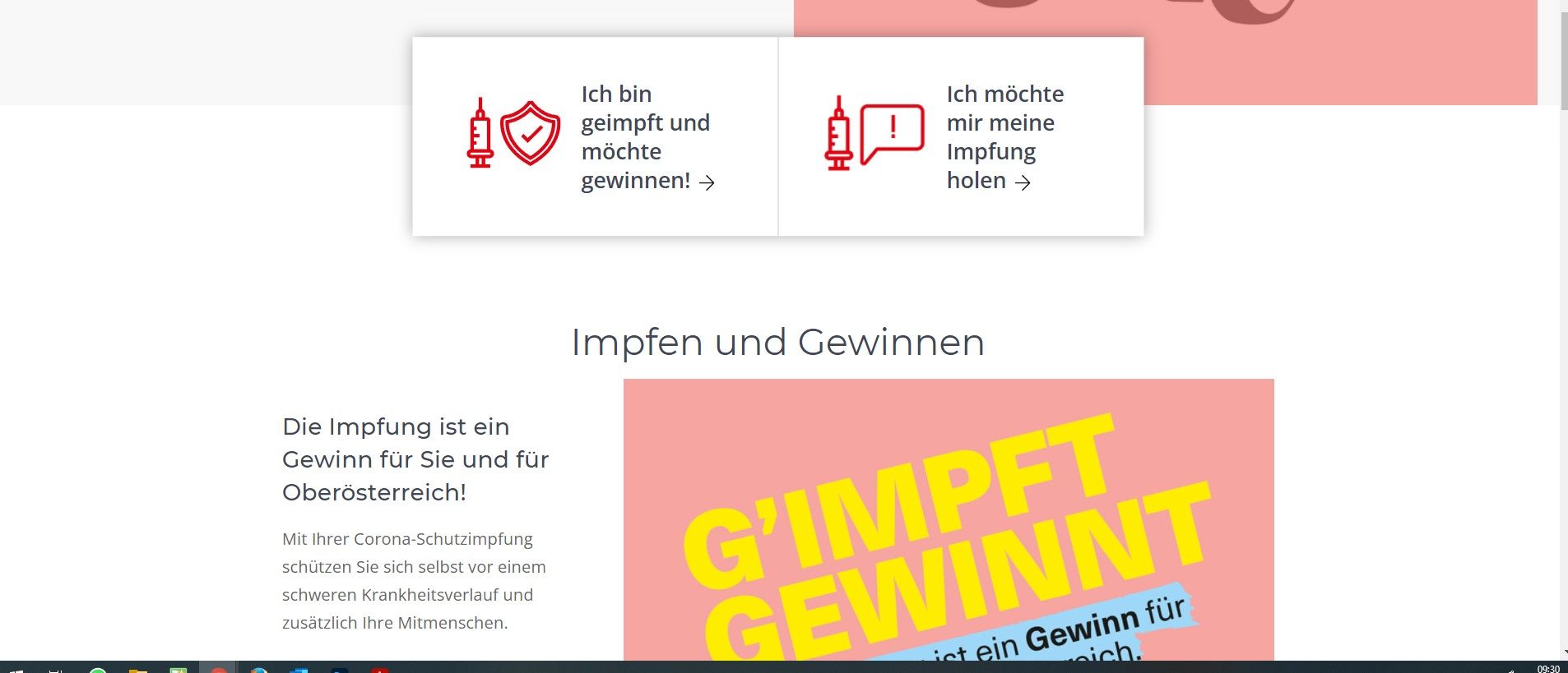 Man kann sich auch direkt einen Impftermin buchen.