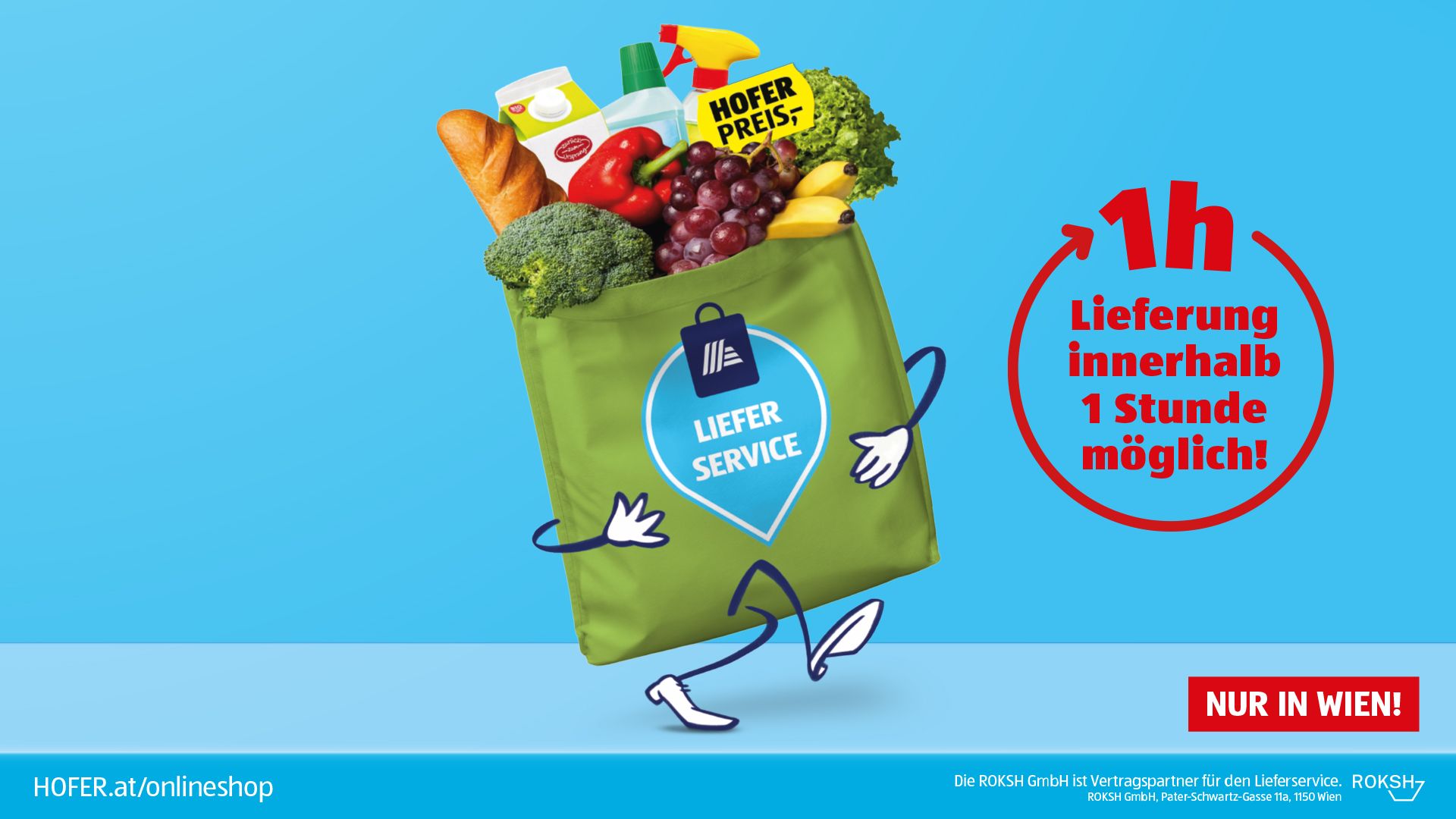 Neu bei Hofer: Lebensmittel online bestellen und nach Hause liefern lassen