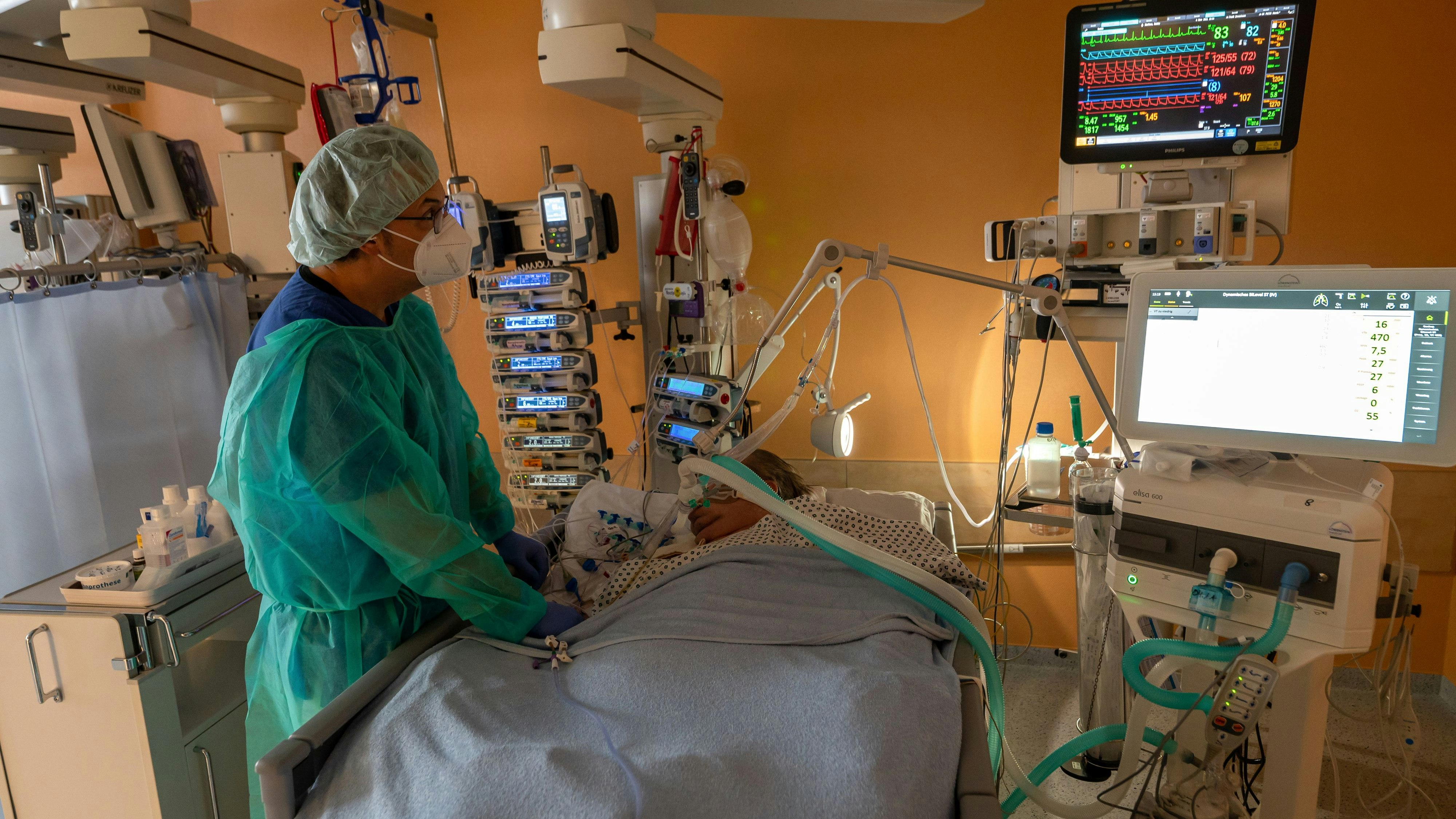 Intensivstation in einem Münchner Krankenhaus