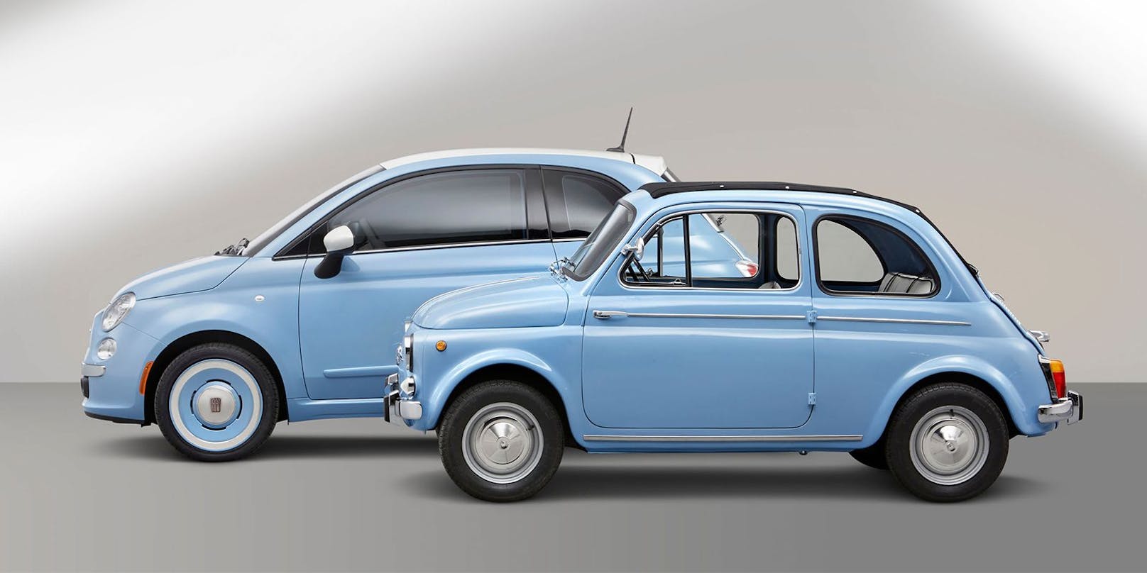Vergleich: Fiat 500 alt und neu.