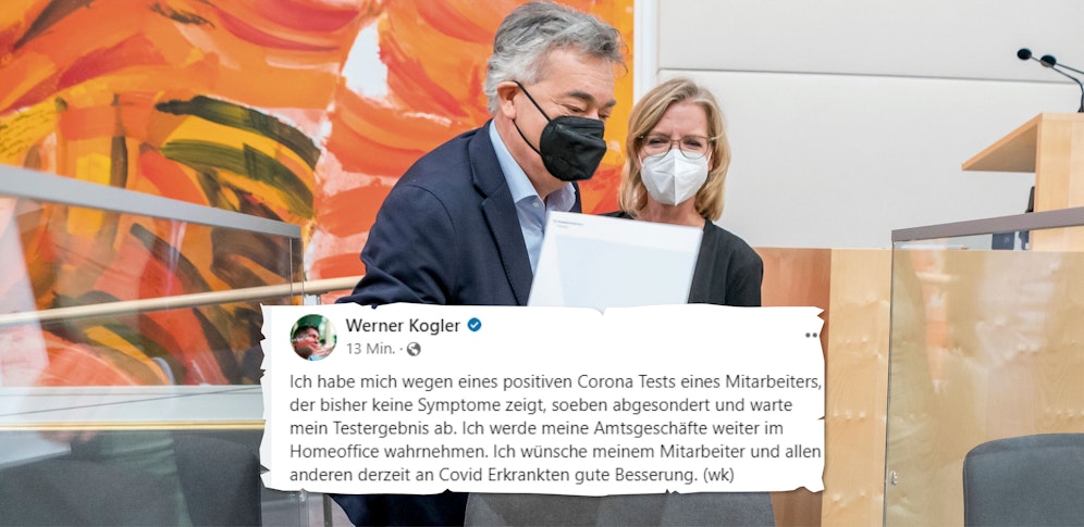Ein Mitarbeiter von Kogler wurde positiv getestet – jetzt muss er ins Home Office.