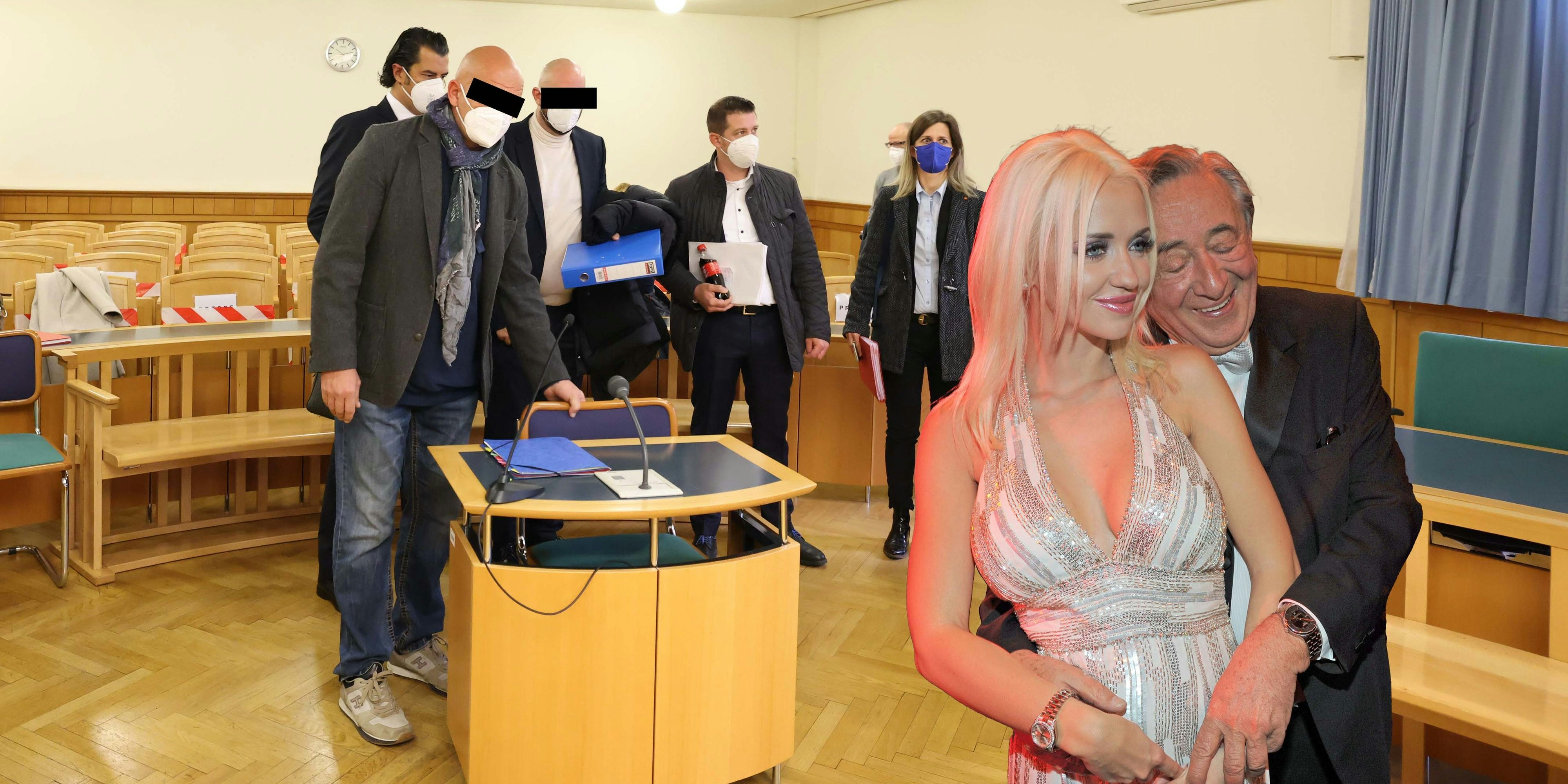 Der Angeklagte warf ein Auge auf Cathy Lugner (r.)