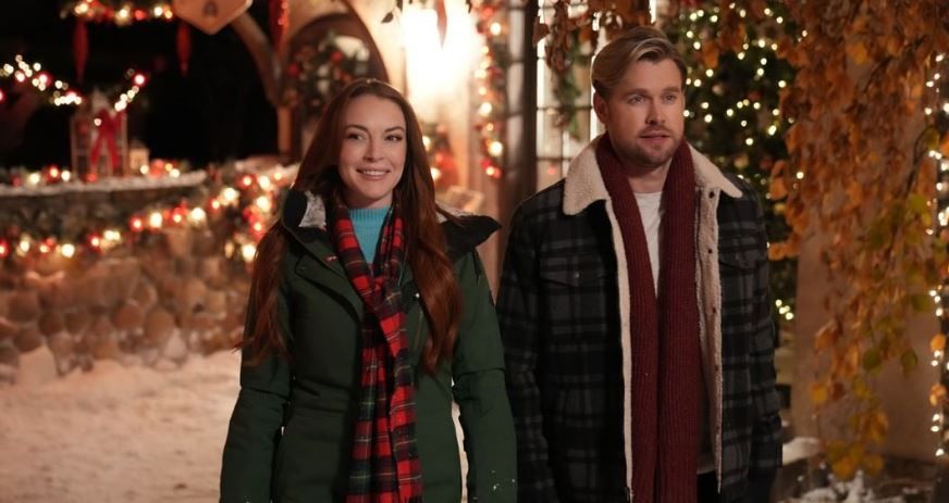 Lindsay Lohan spielt in einem neuen Weihnachtsfilm mit. Fans erkennen sie auf dem Foto kaum wieder.