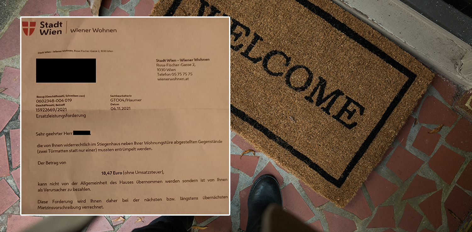 Eine zusätzliche Türmatte kostete einen Wiener 18,47 Euro.