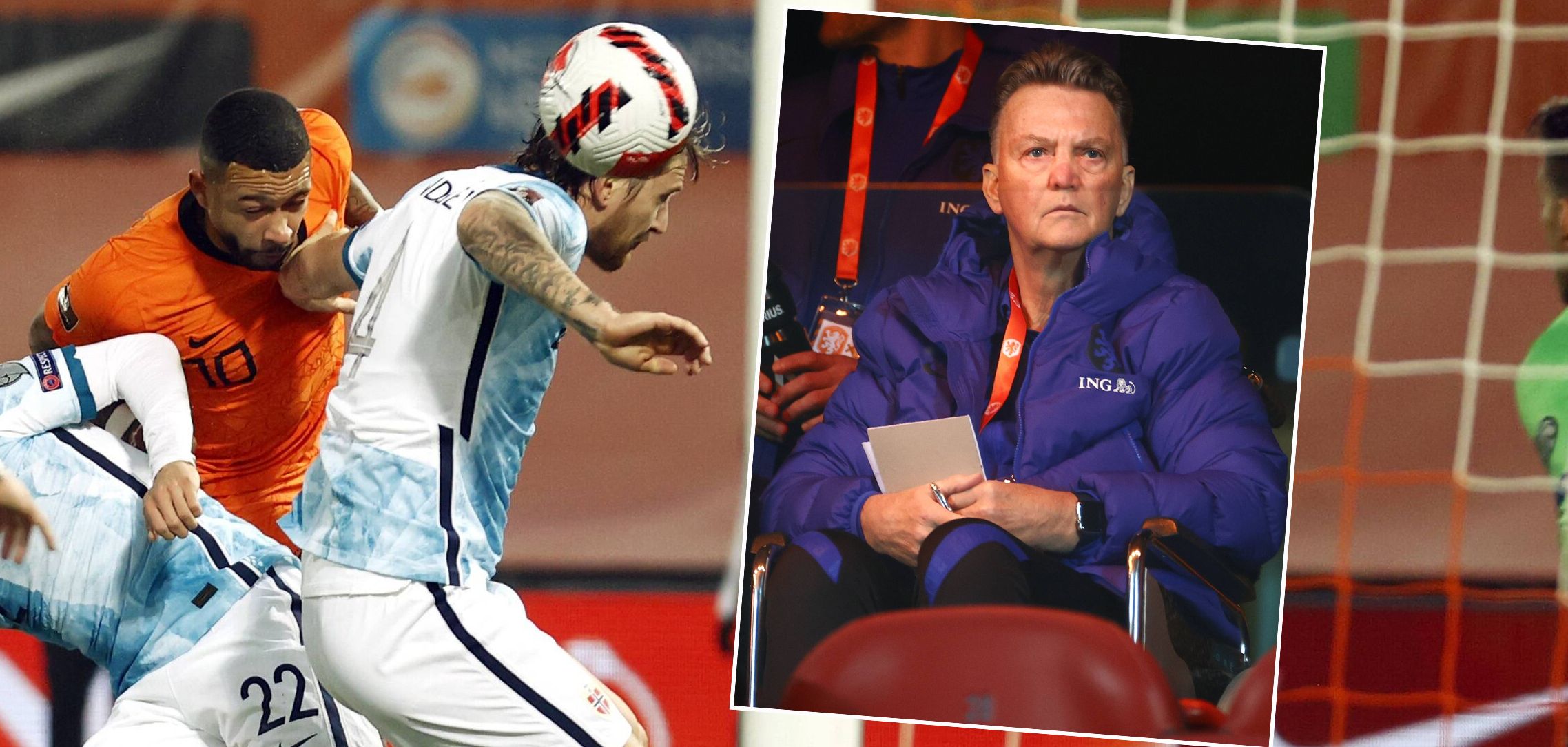 Holland-Teamchef Van Gaal (r.)