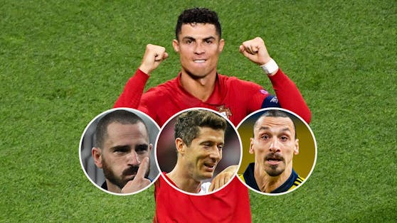 Bonucci (l.), Lewandowski, Ibrahimovic (r.) oder Ronaldo? Auf Österreich wartet ein Hammer-Los.
