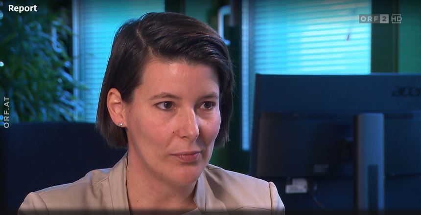 Generaldirektorin für Öffentliche Gesundheit&nbsp;<strong>Katharina Reich</strong> im ORF-Inlandsreport: 