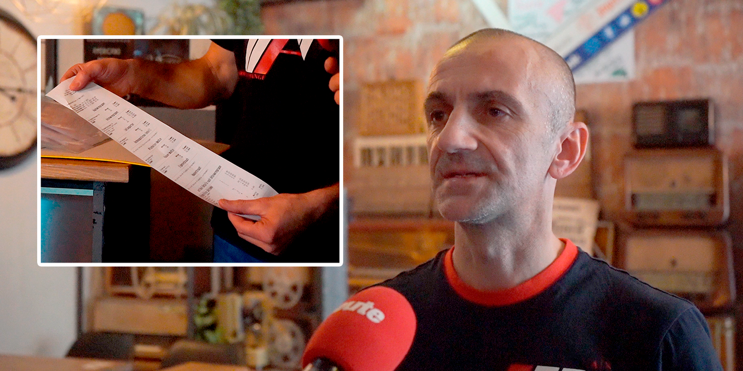 Cafe Aurora-Chef Miro zeigt "Heute" den Umsatz-Totalausfall seit Wochenbeginn.