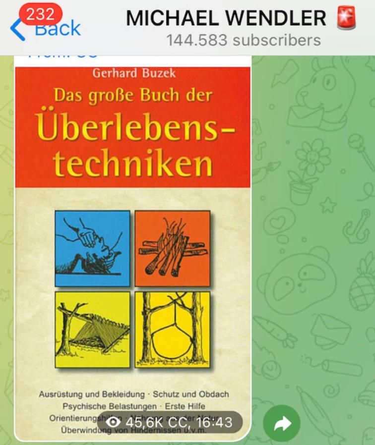 Auch das "Große Buch der Überlebenstechniken" ist im Angebot bei Michael Wendler. 